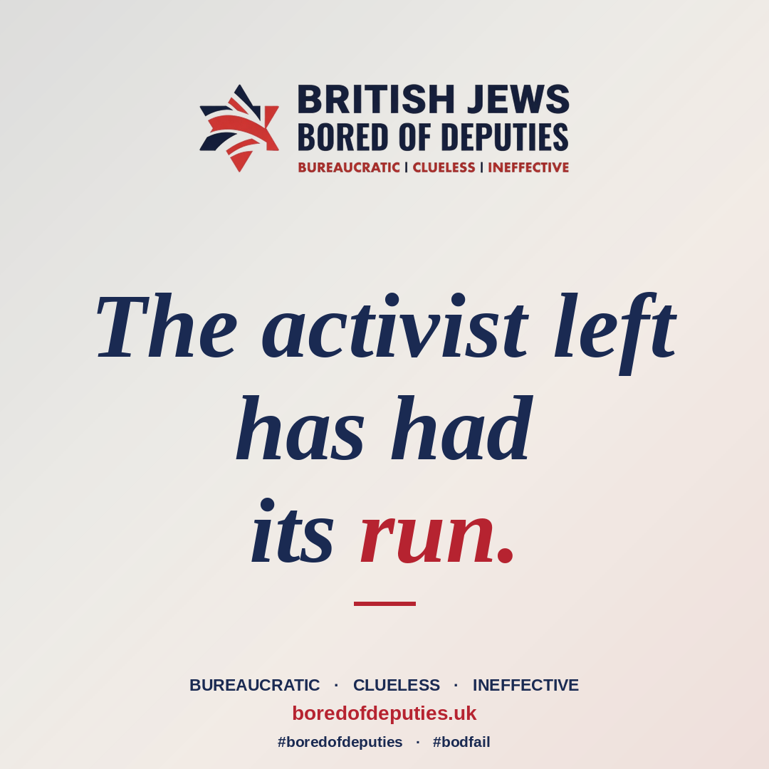 The activist left has had its run.