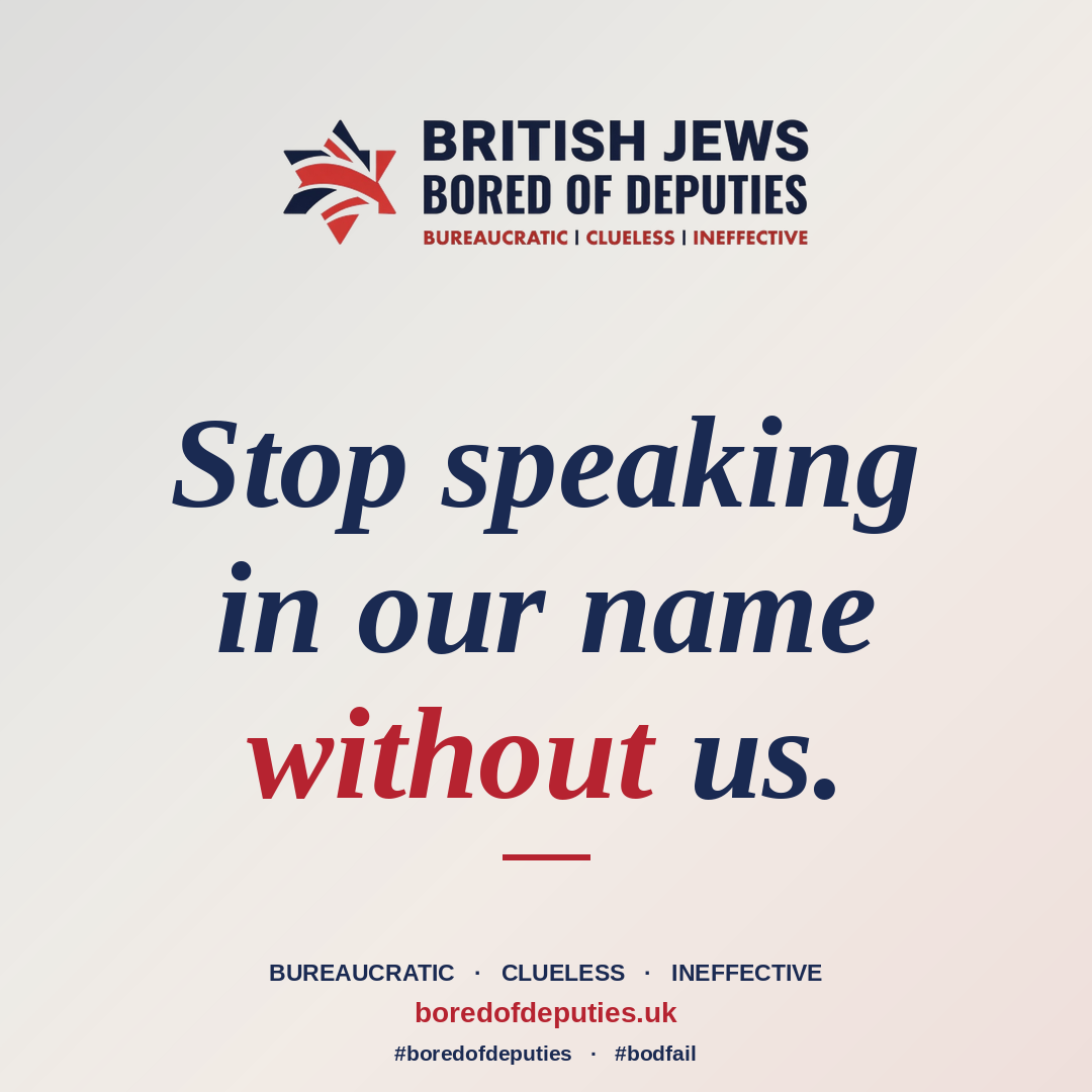 Stop speaking in our name without us.