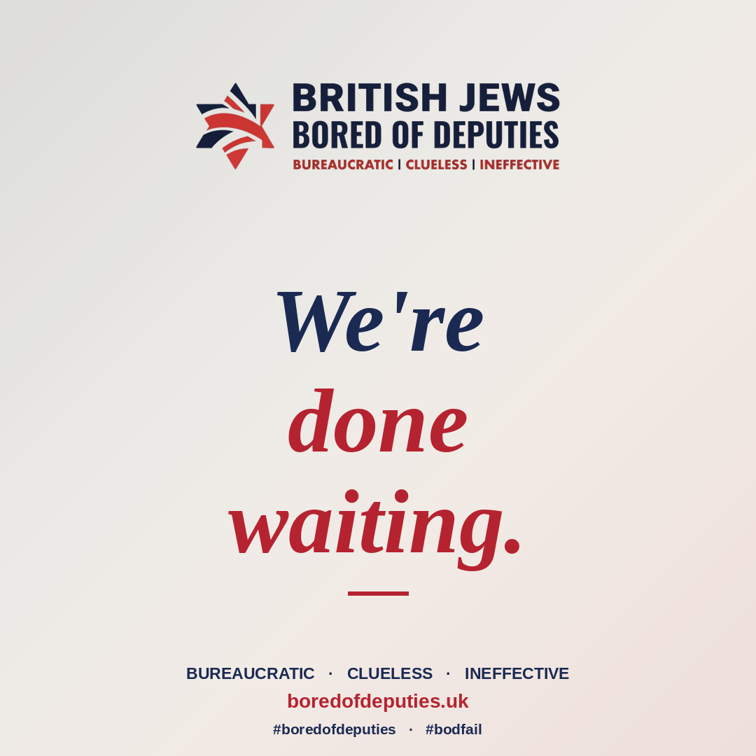 We're done waiting.